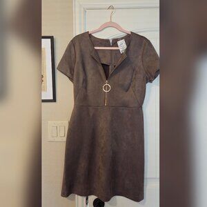 New Calvin Klein Suede like sheath